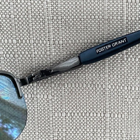 Foster Grant Men Sunglasses Half Rim Black/Gunmetal Tone Eye Wear - Picture 10 of 12